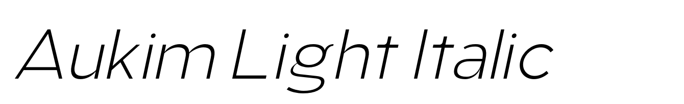 Aukim Light Italic